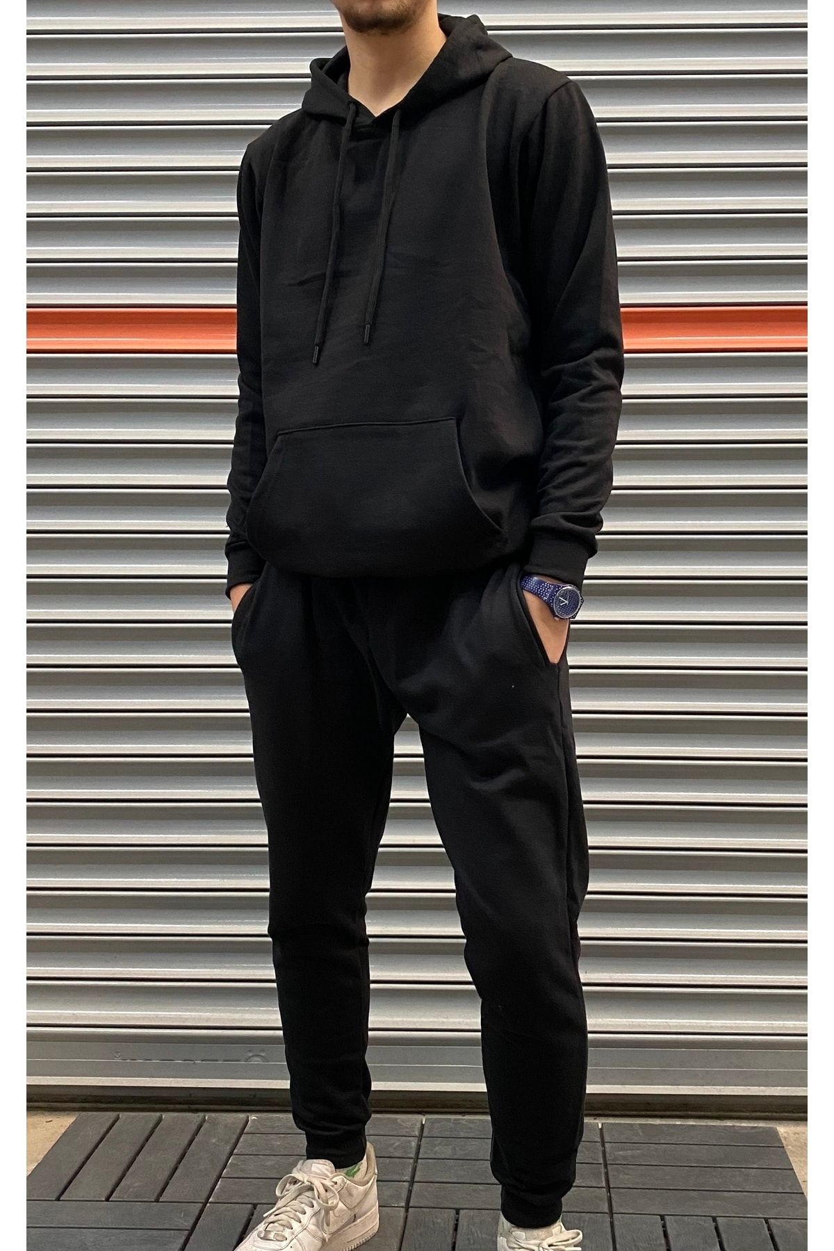 Men's hooded tracksuit set top