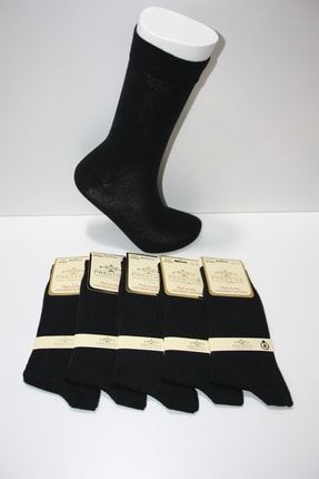Erkek 5'li Lüks Dikişsiz Siyah Çorap PR164