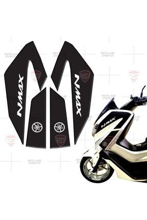 Yamaha Nmax Kafa Grenaj Koruma Sticker Seti Beyaz Siyah Uyumlu nmaxhead