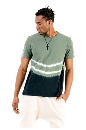 Batik Yıkamalı Yeşil Erkek T-shirt 70089