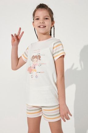 Kız Çocuk Veg-t Healthy 2li Pijama Takımı PNTLQM1D21IY-WT7