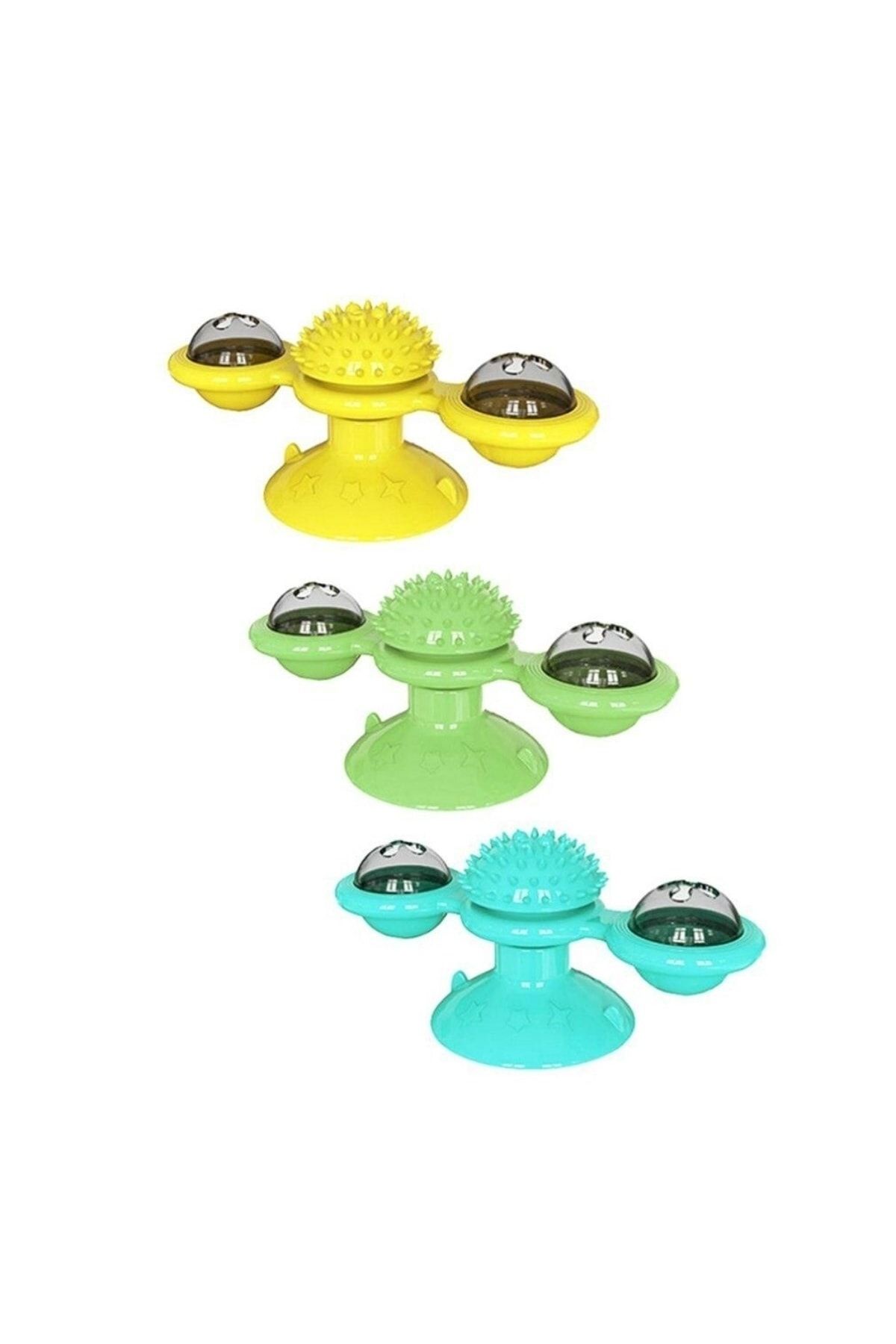sonx-Suction Cup Pinwheel Bulk Rotating Transparent Warehouse Design Interactive Cat Toy 7