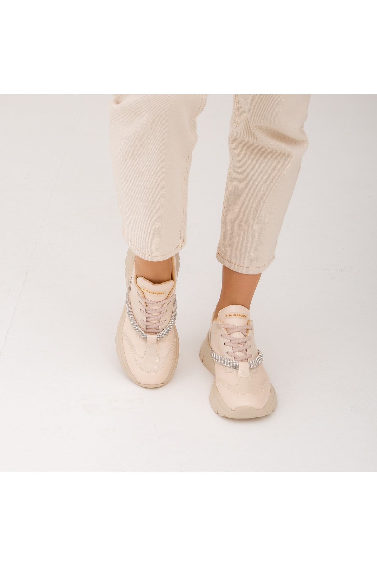 Bej - Kadın Vegan Sneakers & Spor Ayakkabı 829 9504 Bn Ayk Y22