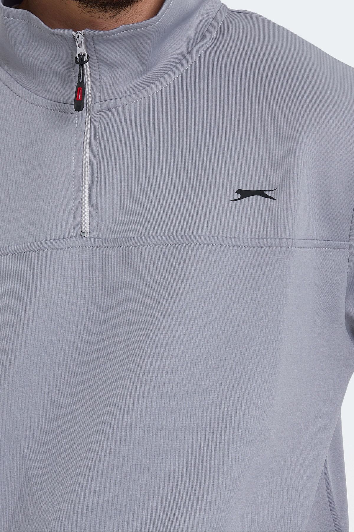 Slazenger Send Erkek Sweatshirt Açık Gri BY7064