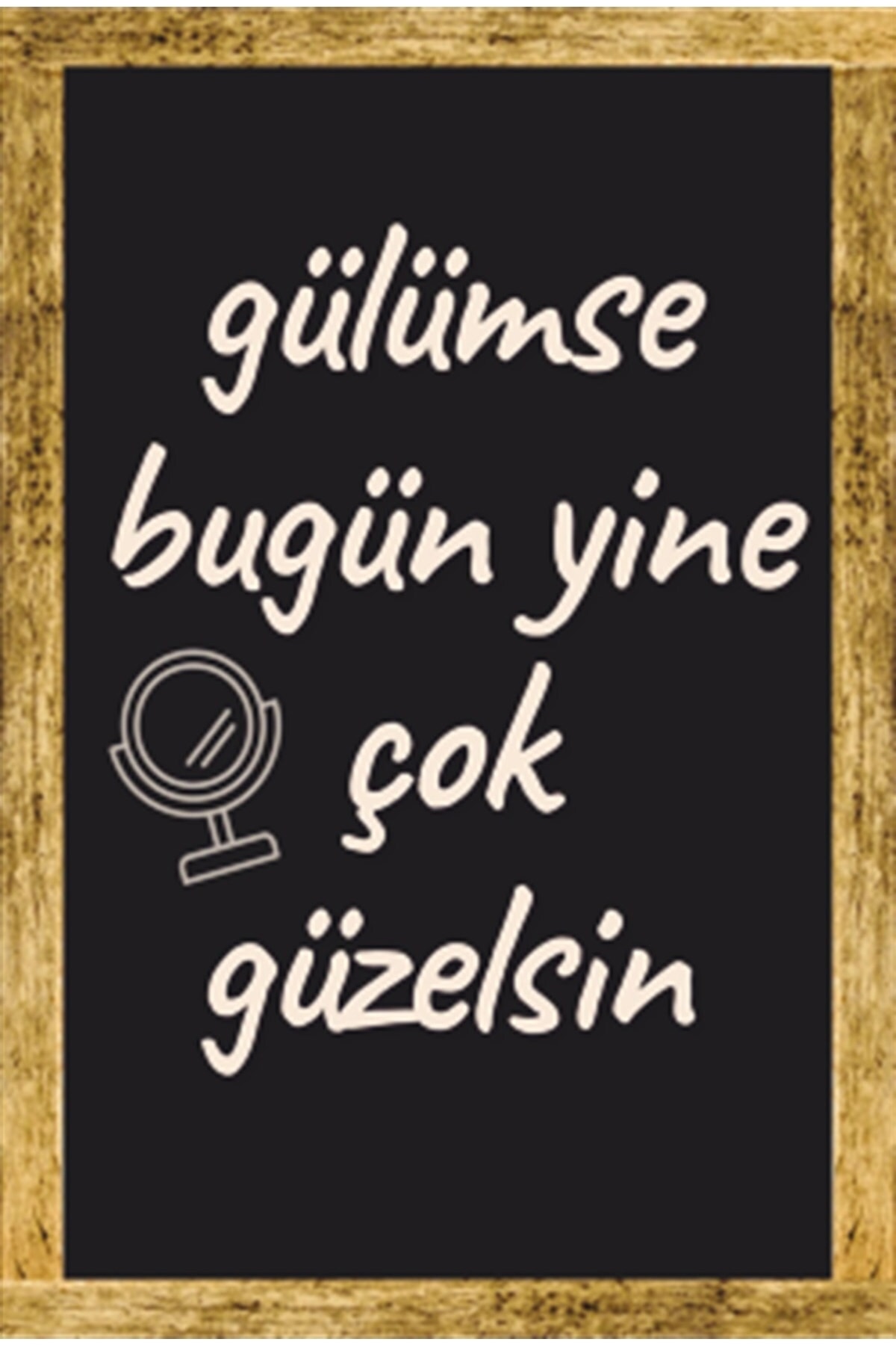 Smile You're So Beautiful Retro Wooden Poster