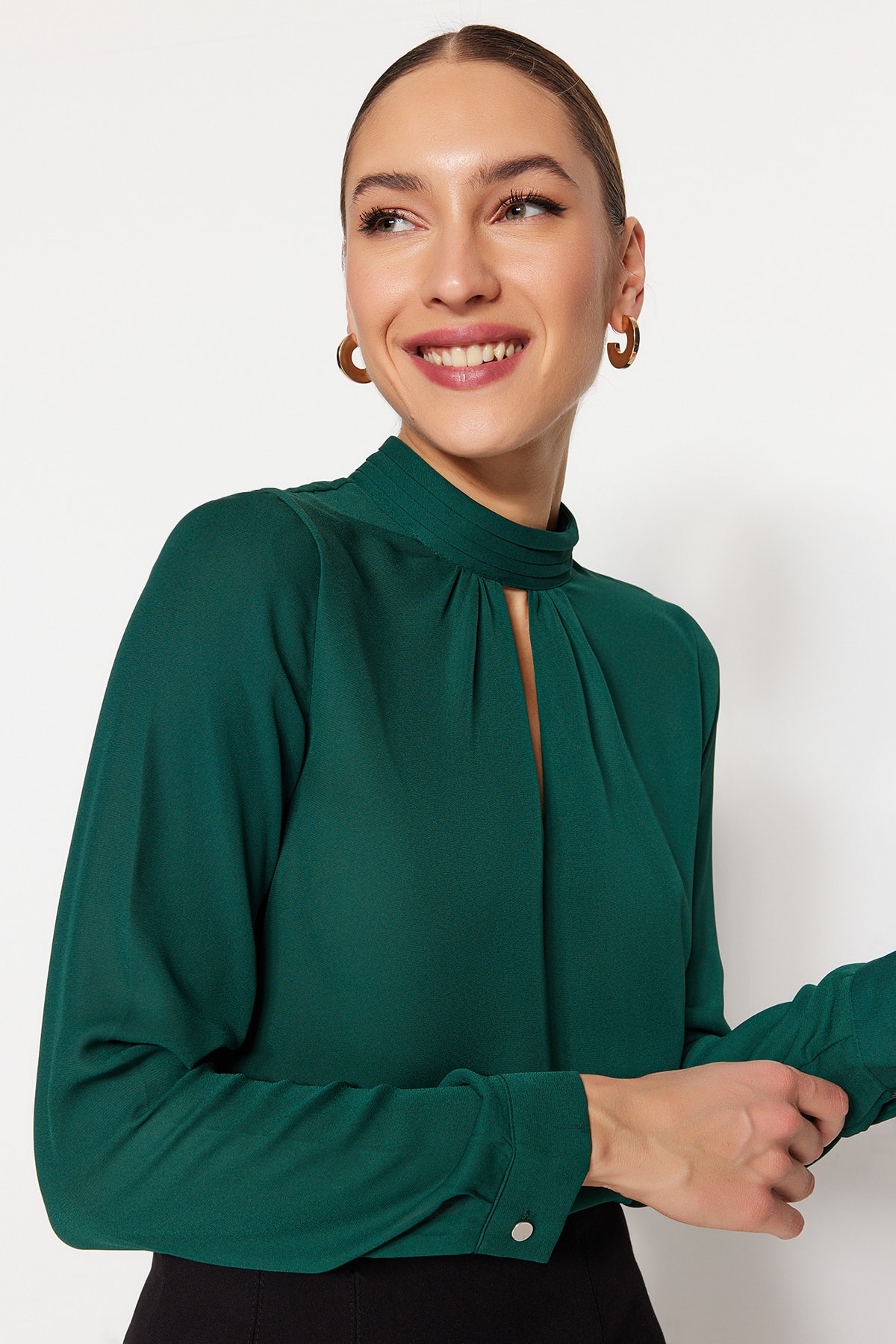 Trendyol Shirt Collar Woven Shirts Women Regular Basic