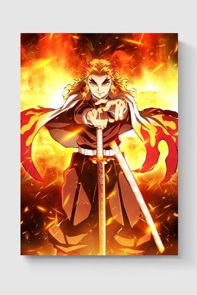 Demon Slayer Rengoku Anime Manga Poster - Yüksek Çözünürlük Hd Duvar Posteri DUOFG105996