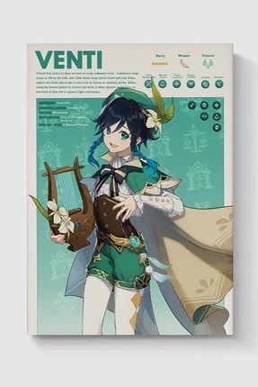 Genshin Impact Venti Anime Poster - Yüksek Çözünürlük Hd Duvar Posteri DUOFG101260