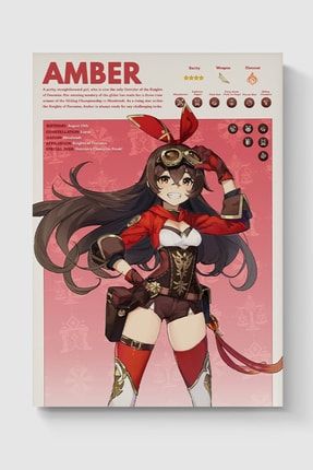 Genshin Impact Amber Anime Poster - Yüksek Çözünürlük Hd Duvar Posteri DUOFG101254