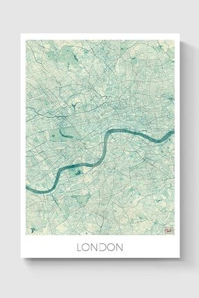 Londra Harita London Poster - Yüksek Çözünürlük Hd Duvar Posteri DUOFG101897