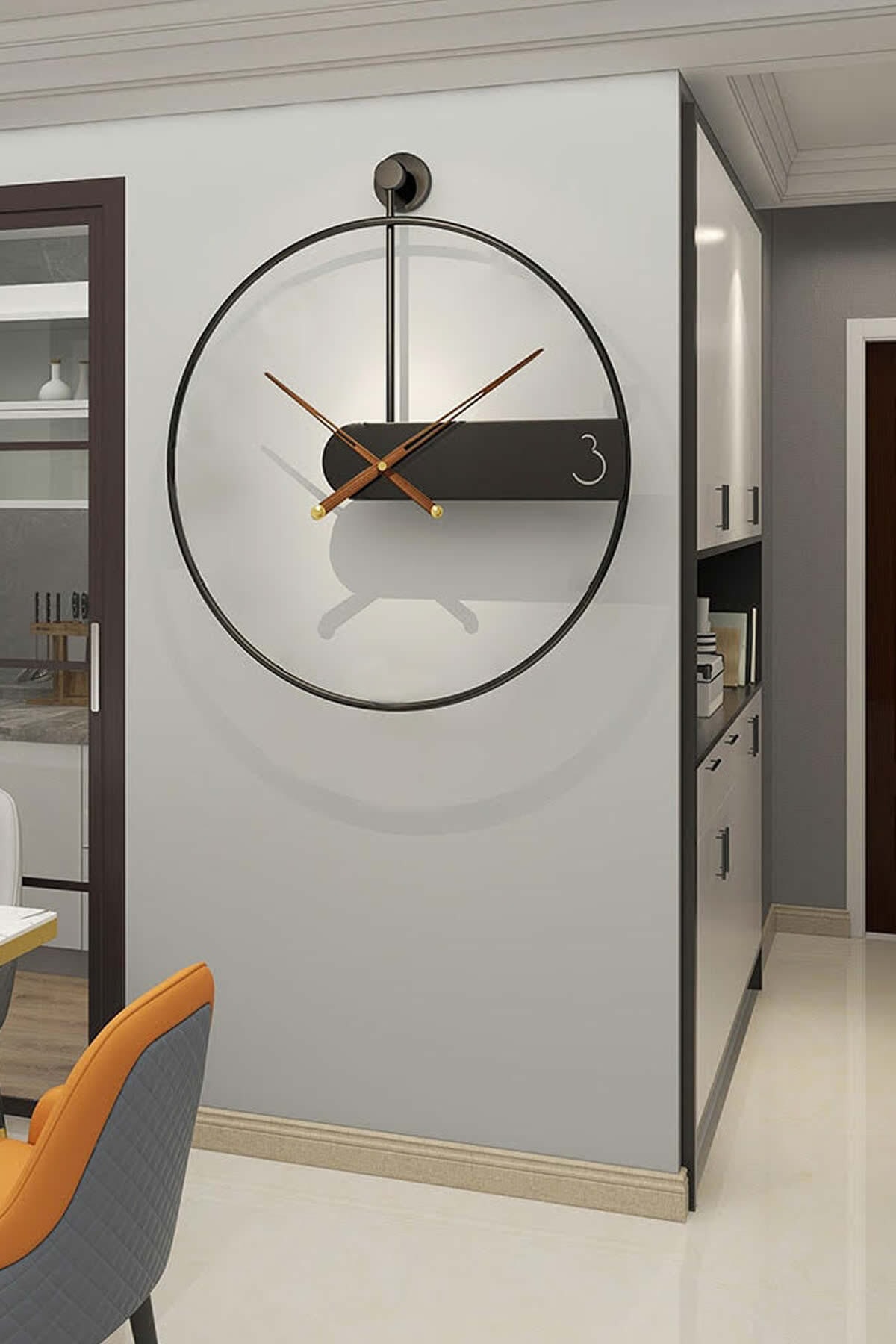 MetaSery Felicity Clock Modern Dekoratif Metal Duvar Saati