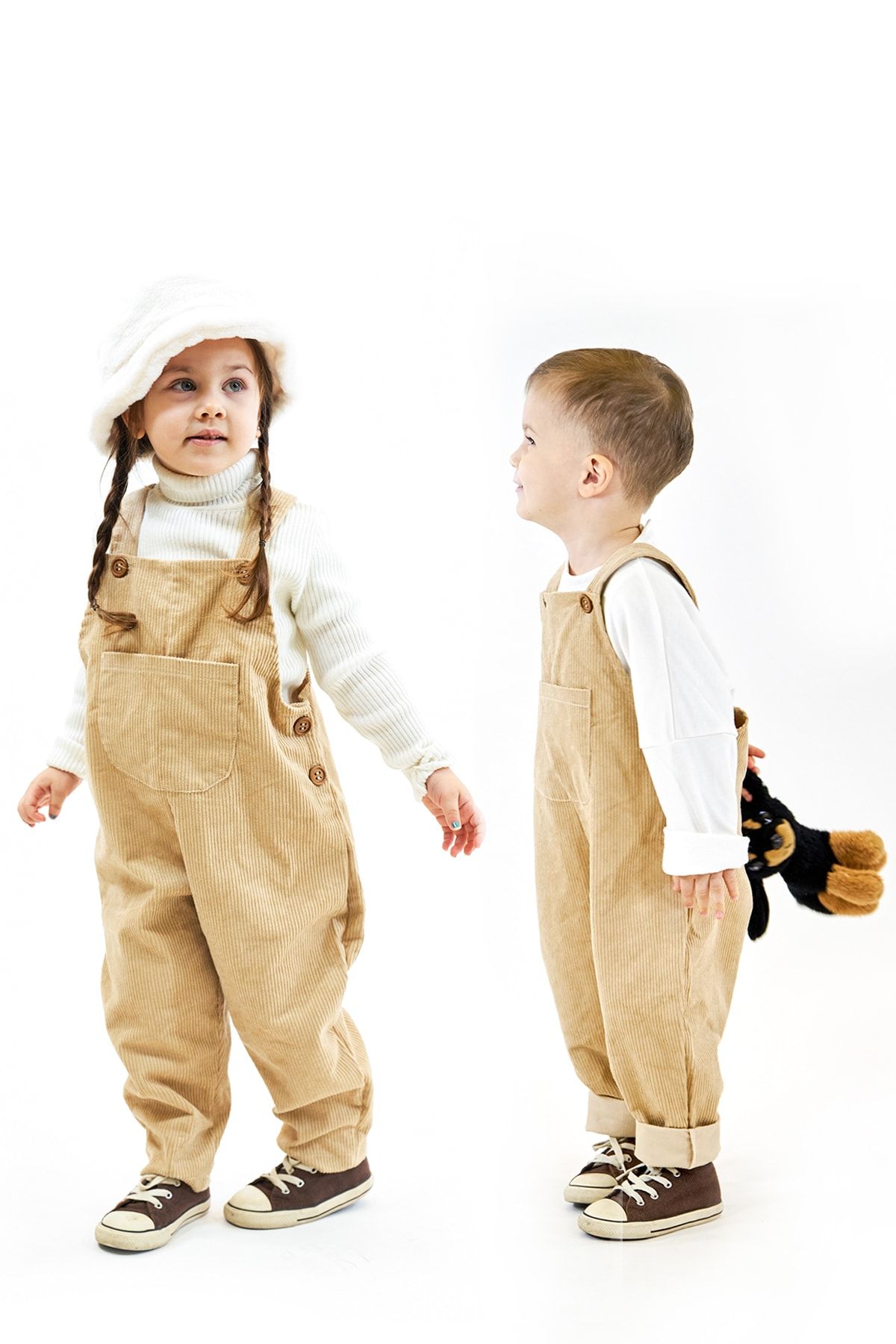Catz Kids Cream Velvet Velvet Jumpsuit Trendyol