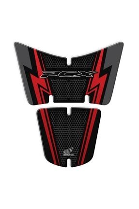 Honda Pcx 2014-2017 Tank Pad Siyah-kırmızı Tasarım 98D23033