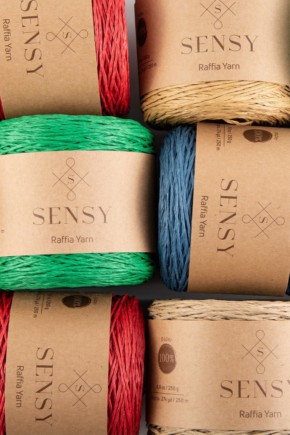 SENSY Premium 250 gr Doğal Kağıt Ip, Hasır Kağıt Iplik, Rafya, Çanta ...