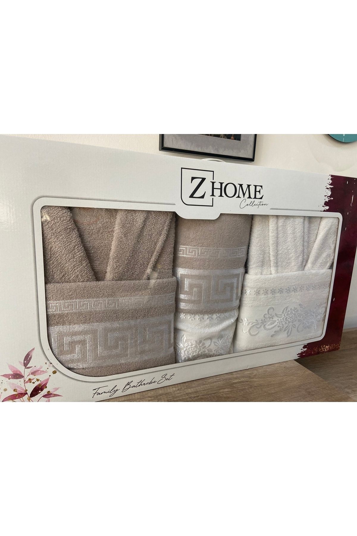 ZHOME Bornoz Seti Nakışlı VB5263