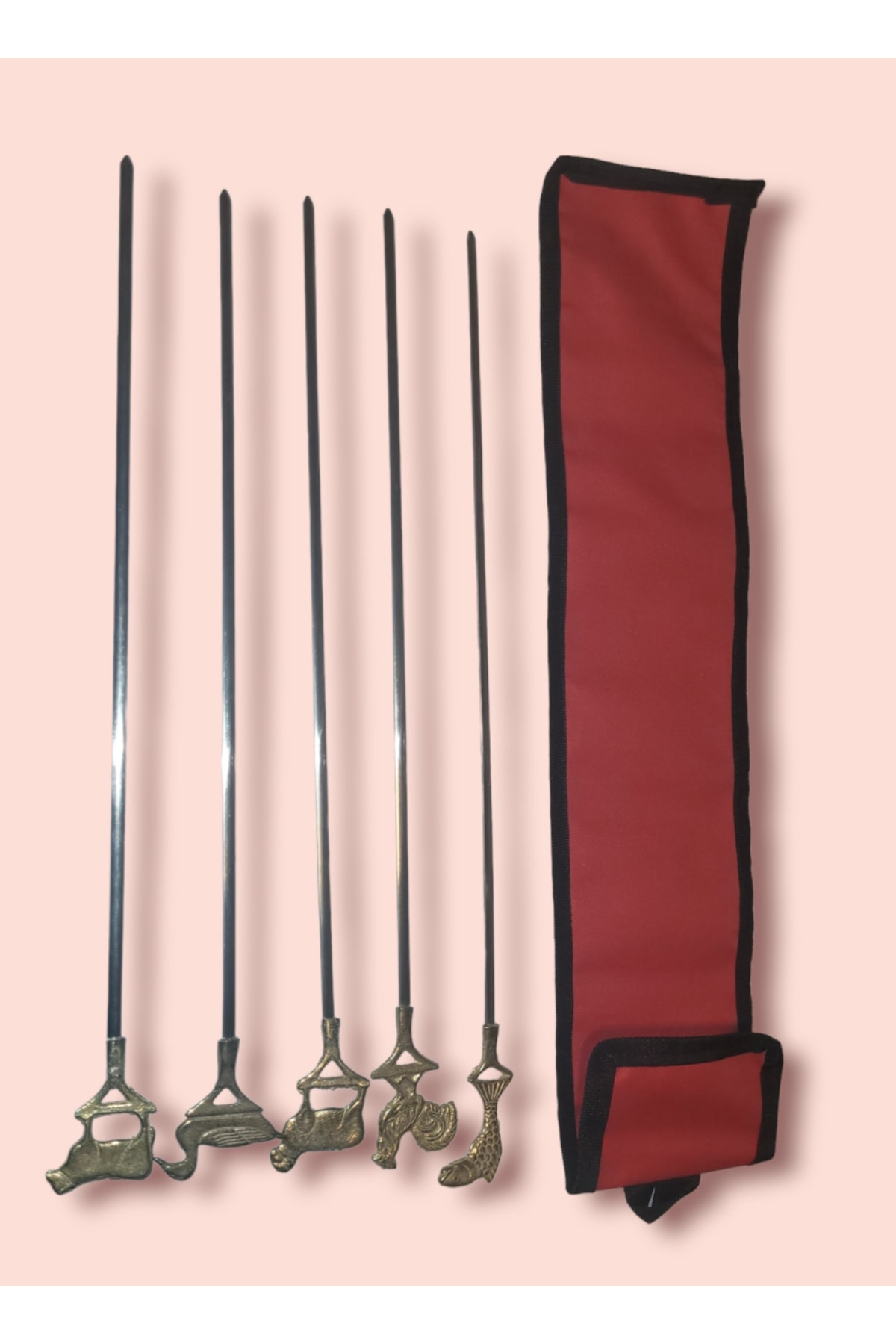 Bilgin Paslanmaz Pirinç Saplı Paslanmaz Kebap Şişi