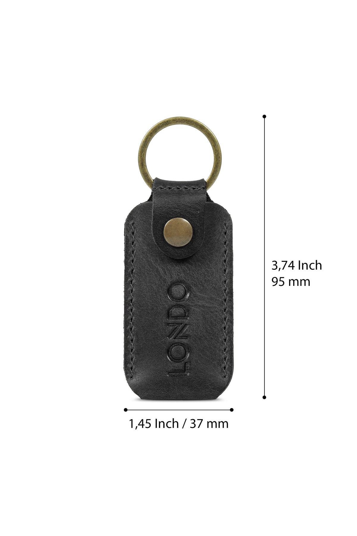 LONDO-Portofel și breloc Bitcoin din piele naturală (ln) - negru 2
