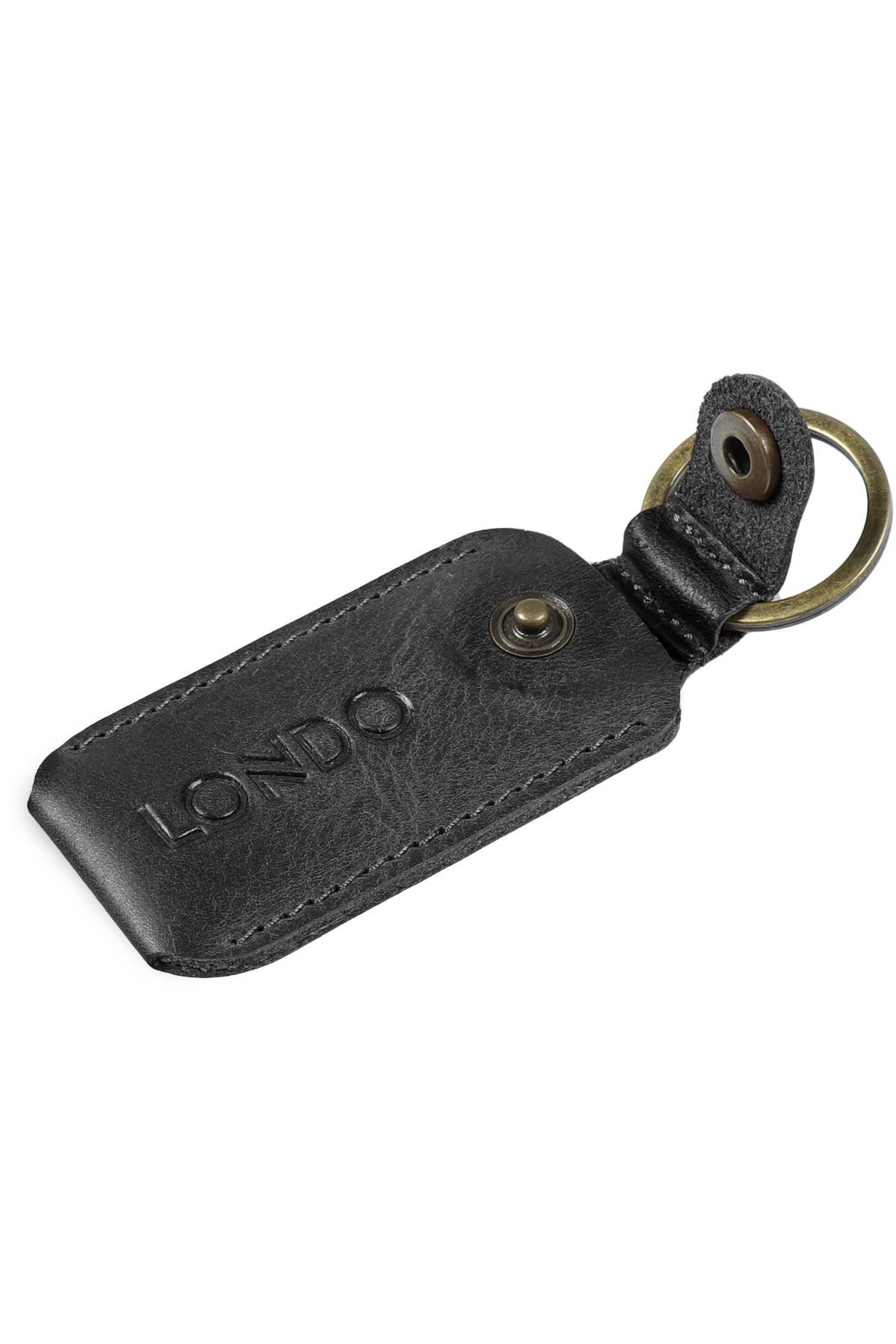 LONDO-Portofel și breloc Bitcoin din piele naturală (ln) - negru 4