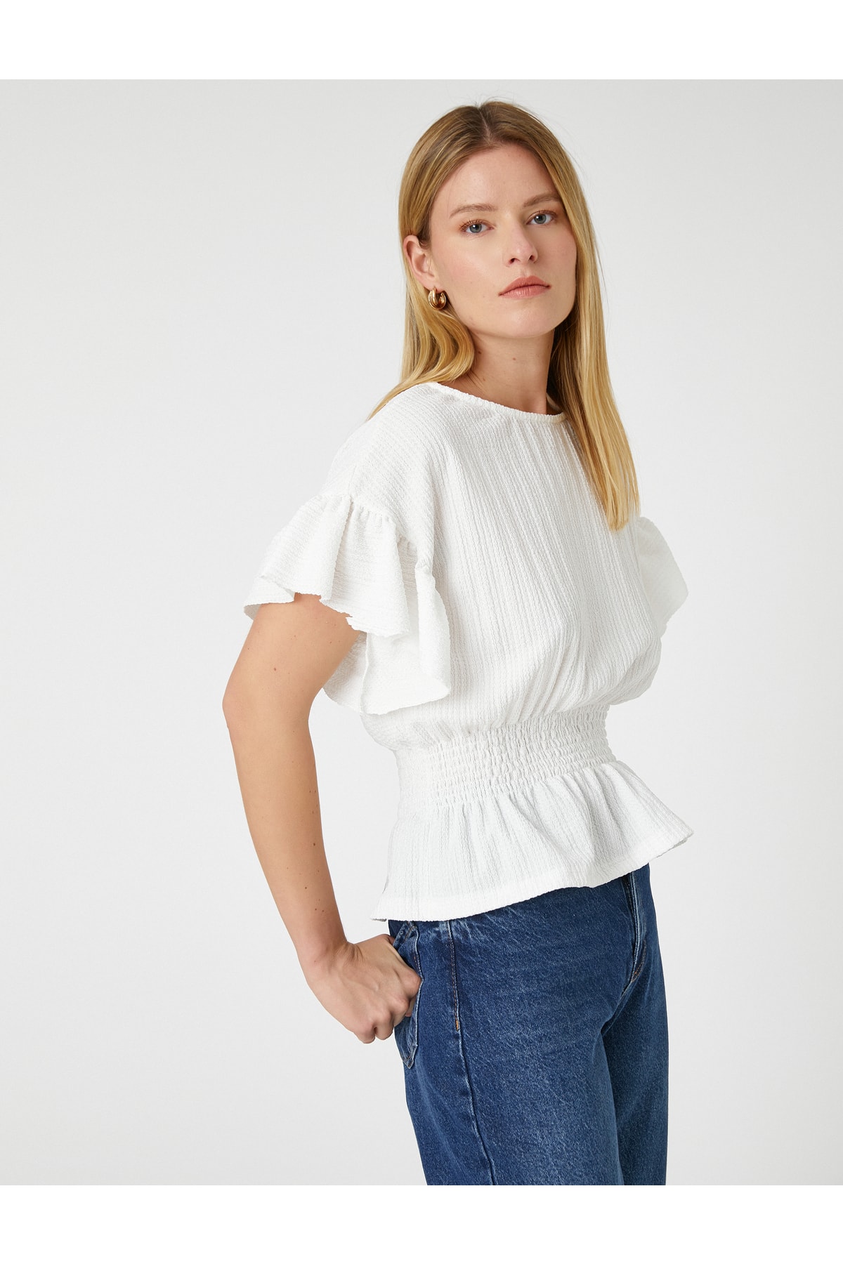 Koton T-Shirt Weiß Regular Fit Fast ausverkauft