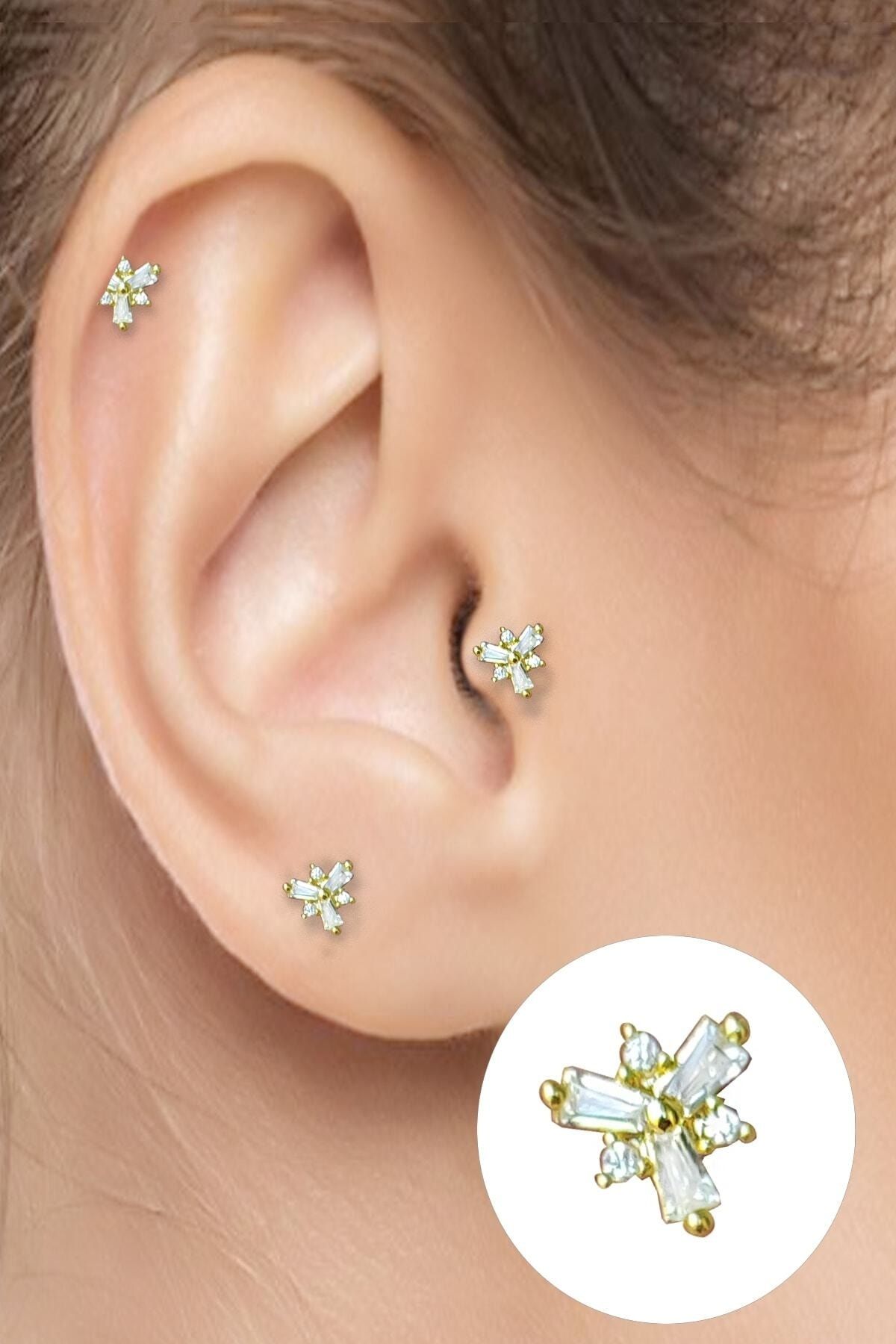 Surgical steel cartilage outlet earrings