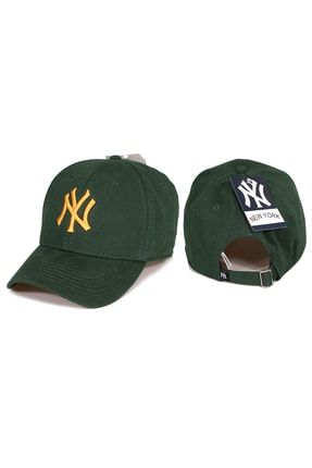 Yankee Ny Nakışlı Baseball Şapka Yeşil Sarı NYTRM001