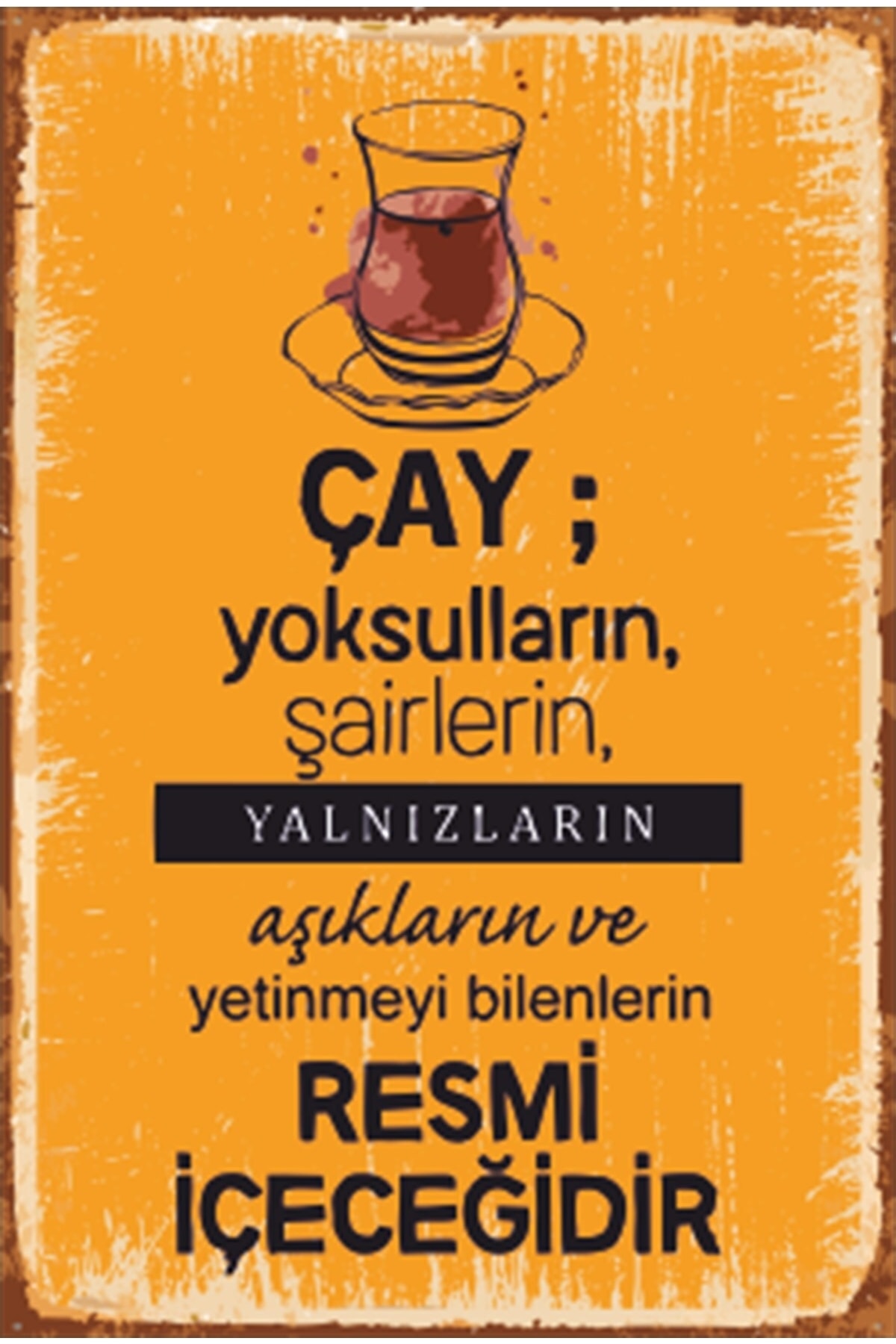 Tea Poor Poets Lonely Kitchen Retro Wooden Poster
