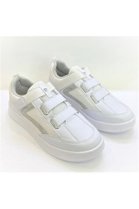 T 31090 Erkek Günlük Sneakers Cırtlı Ayakkabı Beyaz P-00000001397