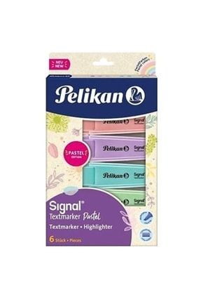 Signal Textmarker 6'lı Pastel Renkler Set özt-pelikansignal