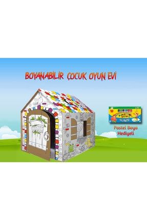 Kanas Karton Boyama Evi Oyun Çadırı Pastel Boya boyama evi