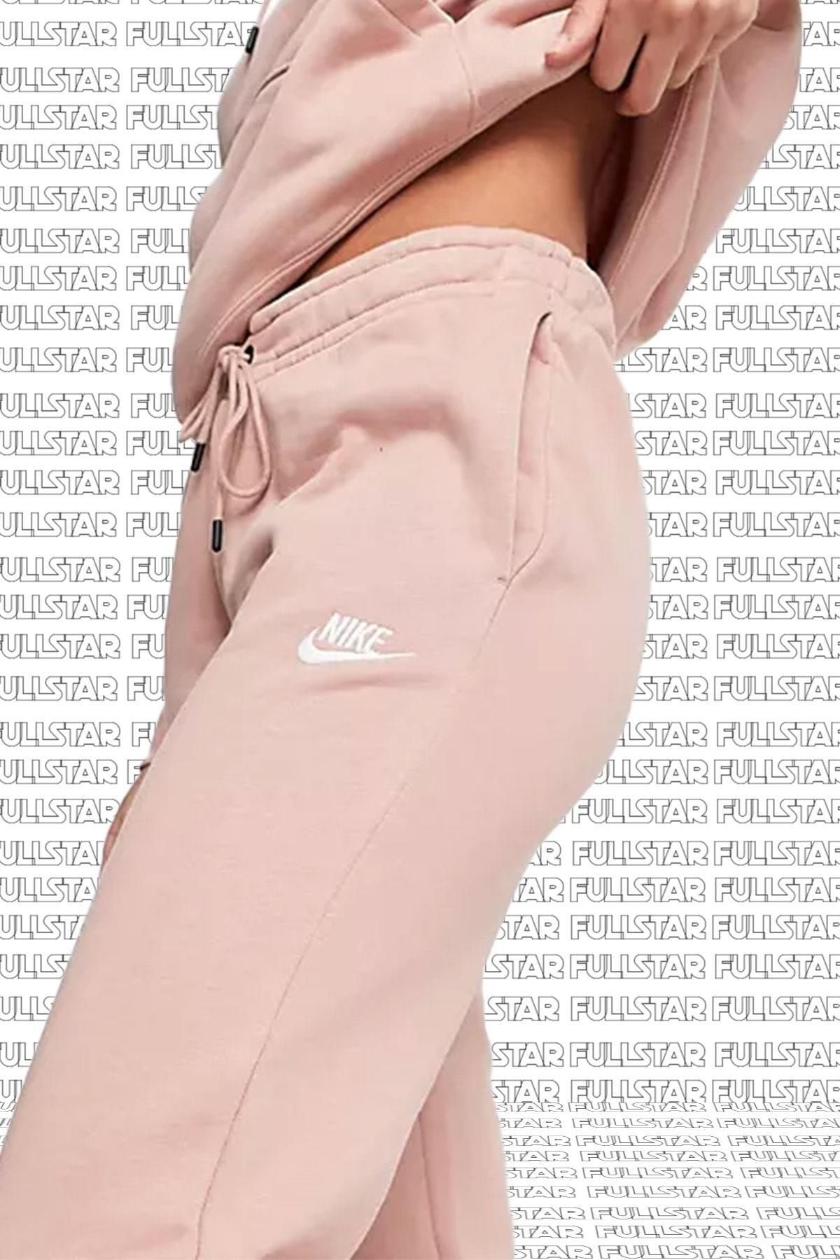 Nike Sports Sweatpants Pink Normal Waist Trendyol