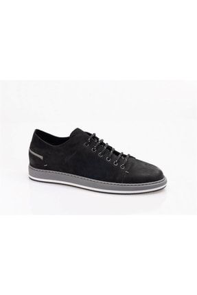 6591 Erkek Trend Günlük Deri Sneaker Ayakkabı Siyah P-00000001351
