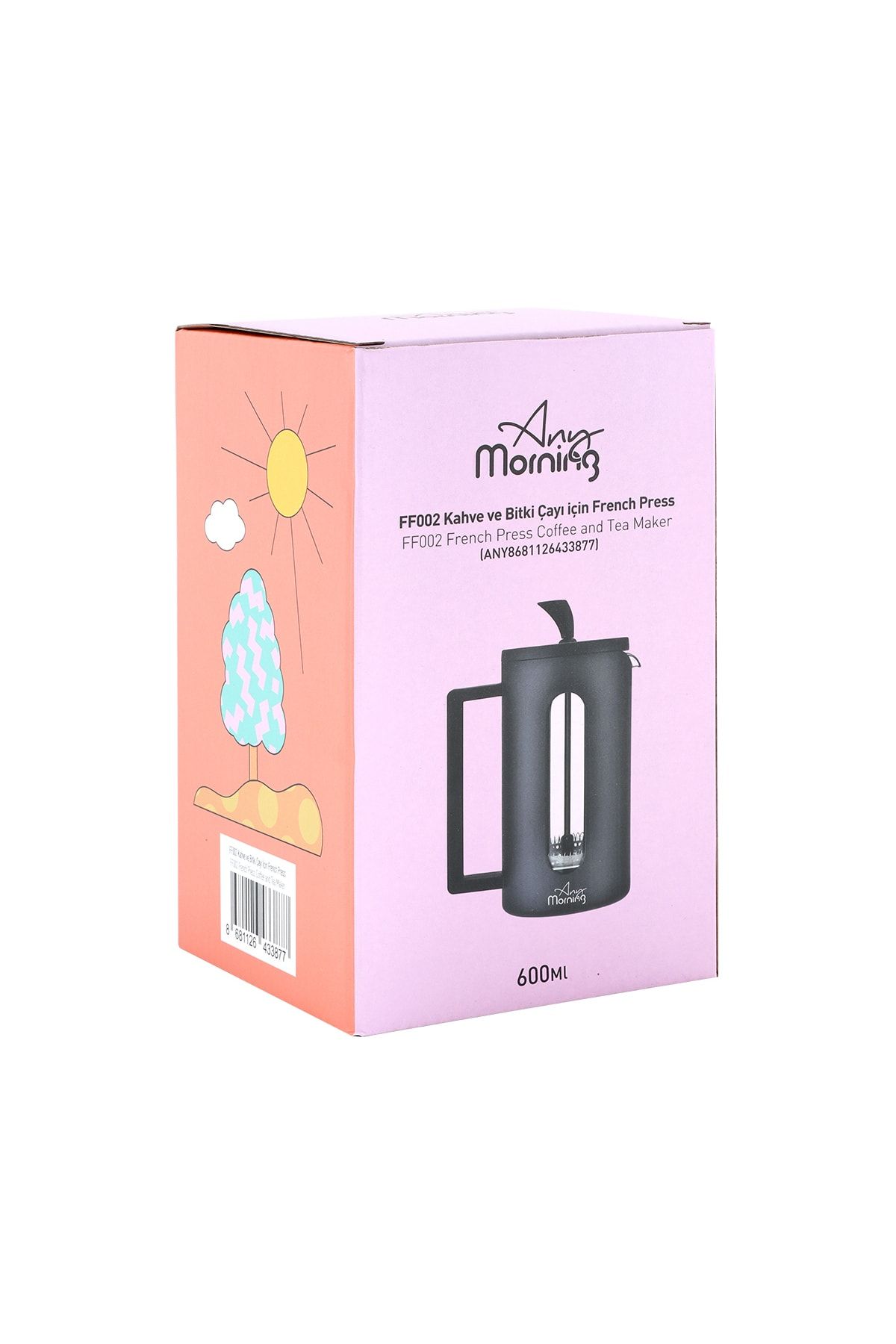 Any Morning-Ff002 French Press 600 ml - Für Kaffee und Kräutertee 7