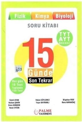 Palme Yayınları Tyt Ayt Öncesi 15 Günde Son Tekrar Soru Kitabı 03767