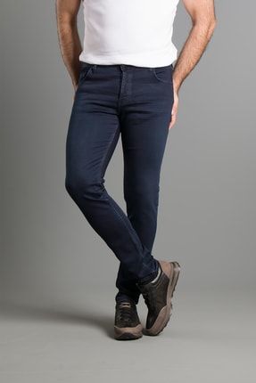 Erkek Koyu Lacivert Normal Bel Jeans DGT01001Y102
