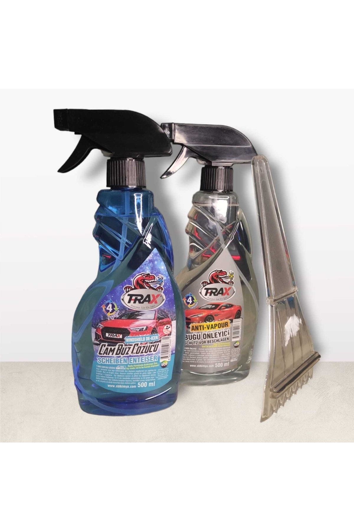 NEW MOTİON Oto Cam Buz Çözücü Sprey + Araç Buğu Önleyici + Araba Buz Kazıyıcı Oto 3’lü Kış Set Buz-3lü-set