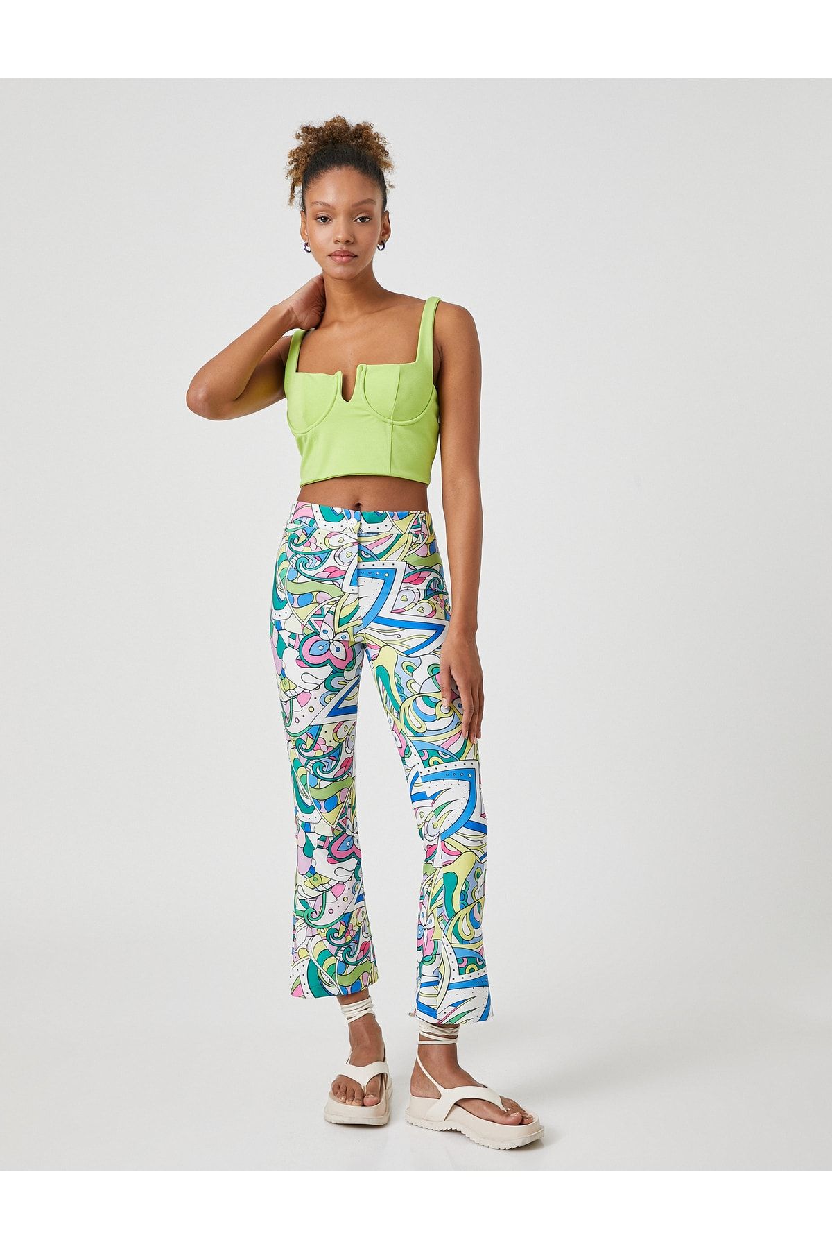 Flared trousers online for short legs
