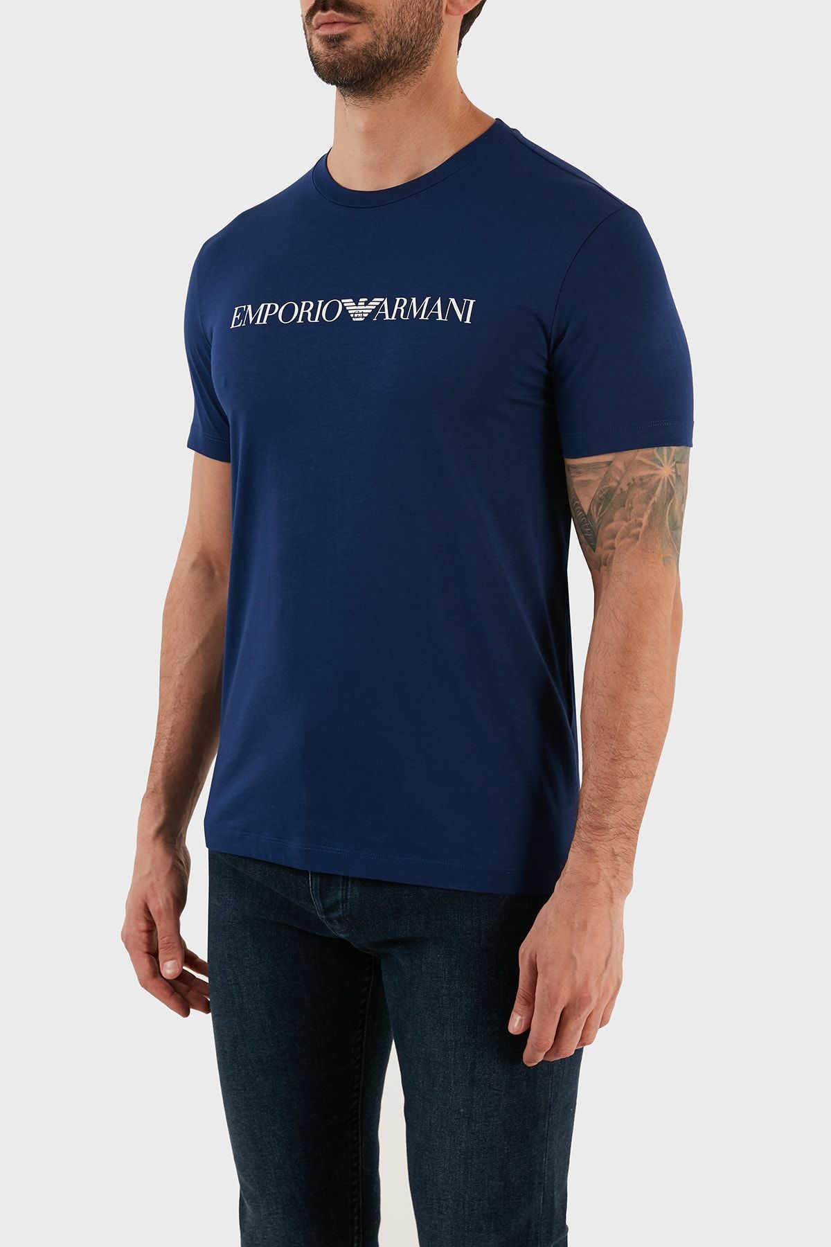 Navy armani t shirt best sale