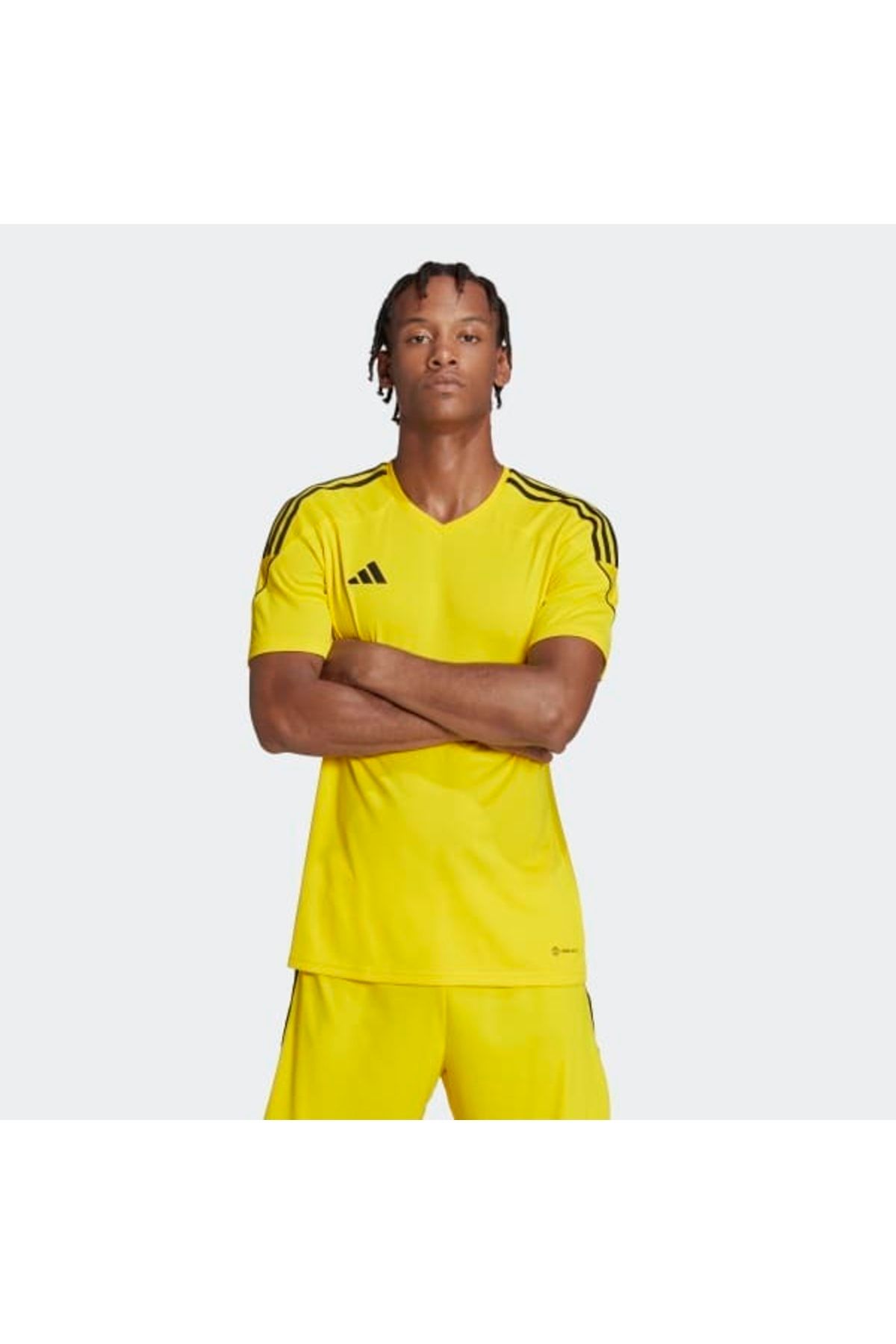 Mens yellow best sale adidas t shirt