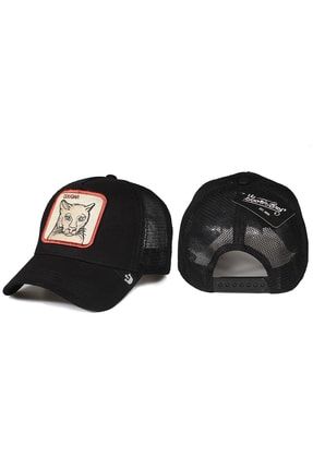 Cougar Hayvan Desenli Şapka Siyah GB0040
