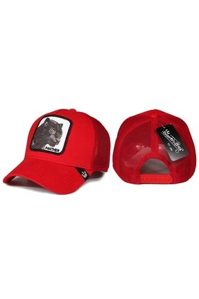 Panter Hayvan Desenli Şapka Kırmızı GB0015