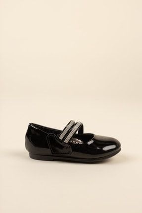 Çatal Baretli Siyah Kız Çocuk Ayakkabı EYL14G