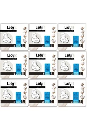 Ladyfit Pamuk Ped Ultra Gece 9 Lu Set (iç Adet 54) (9pk*6) PAKETLADYFİT010