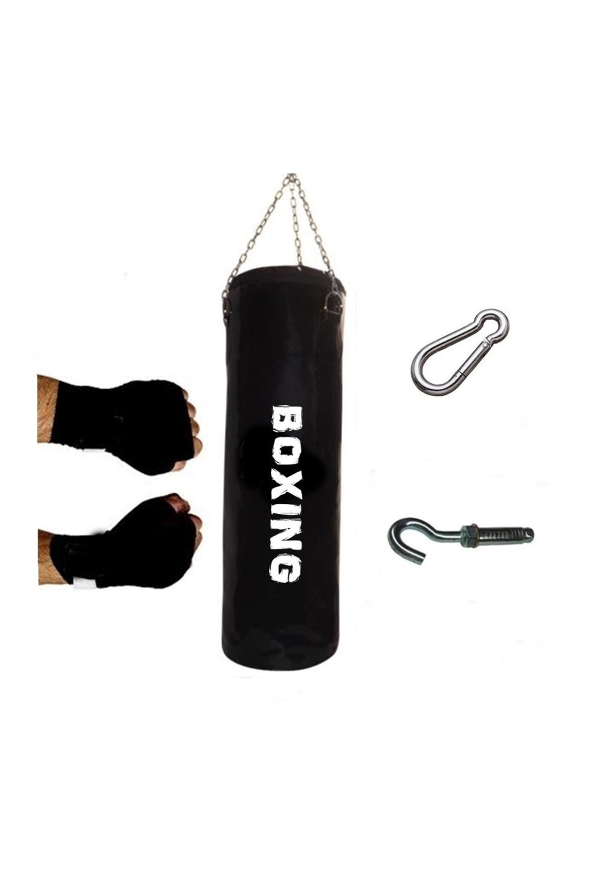 A Boxing - 120x32 Cm Geniş Kum Torbası Boks Bandajı Kargo Bedava Dolu Tavan Apartı Hediyeli Üründür