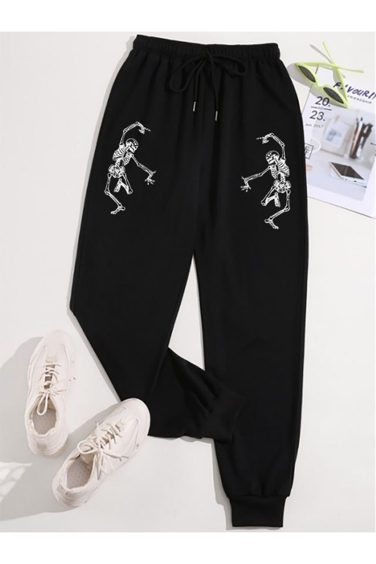 [Iskelet Tasarım Baskılı Unisex Eşofman Altı]