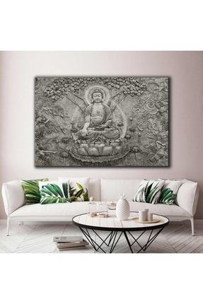 Buda Heykeli Meditasyon Yoga Yaşam Ağacı Kanvas Tablo T2020691