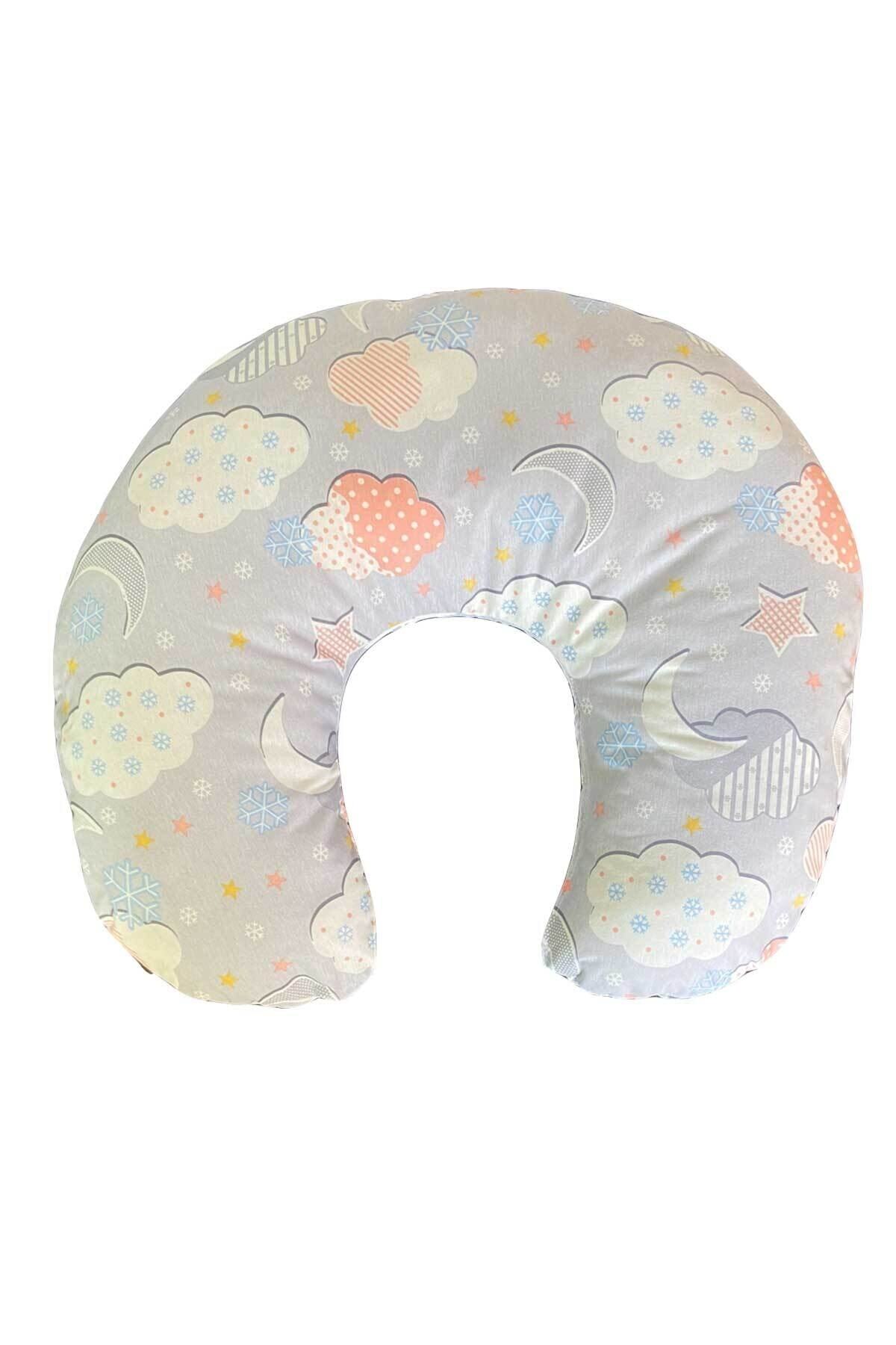 RevuBaby Emzirme Yastığı Ve Destek Minderi Çift Taraflı Düz Kafa Sendromu Gri Bulut fotoğrafı 2 (önizleme)