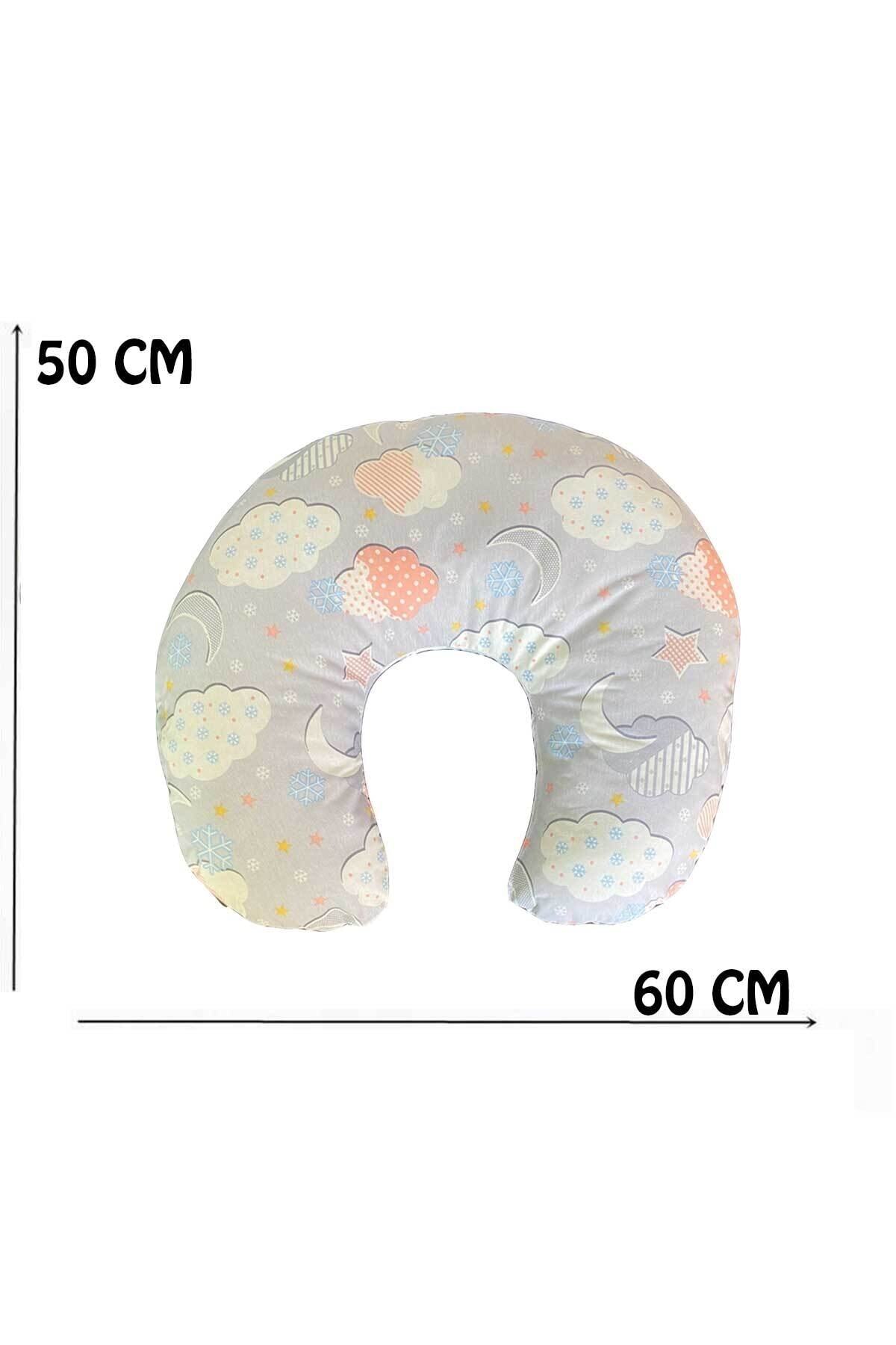 RevuBaby Emzirme Yastığı Ve Destek Minderi Çift Taraflı Düz Kafa Sendromu Gri Bulut fotoğrafı 3 (önizleme)