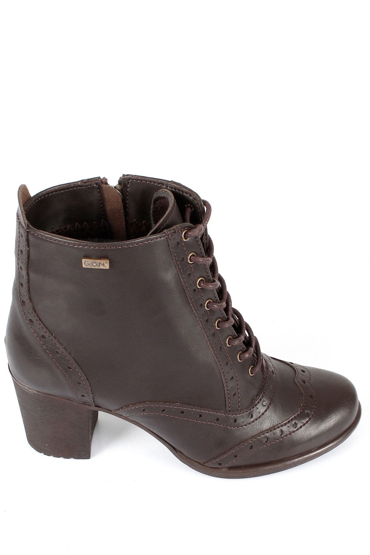 GÖNDERİ(R) Stiefelette Braun Blockabsatz XN6892