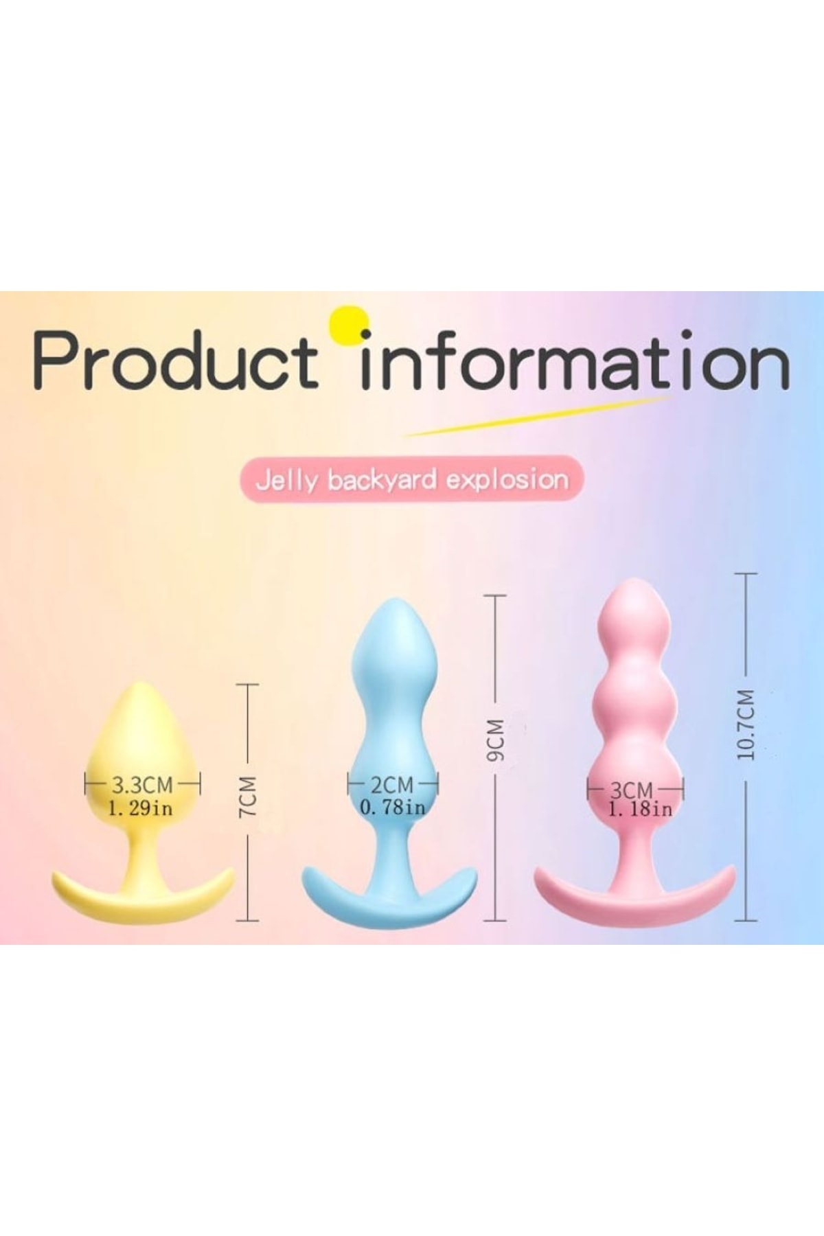 Anal Tıpa Seti 3 Renkli Vajinal Anal Plug Anal Alıştırma Seti Silikon Anal Tıkaç 2