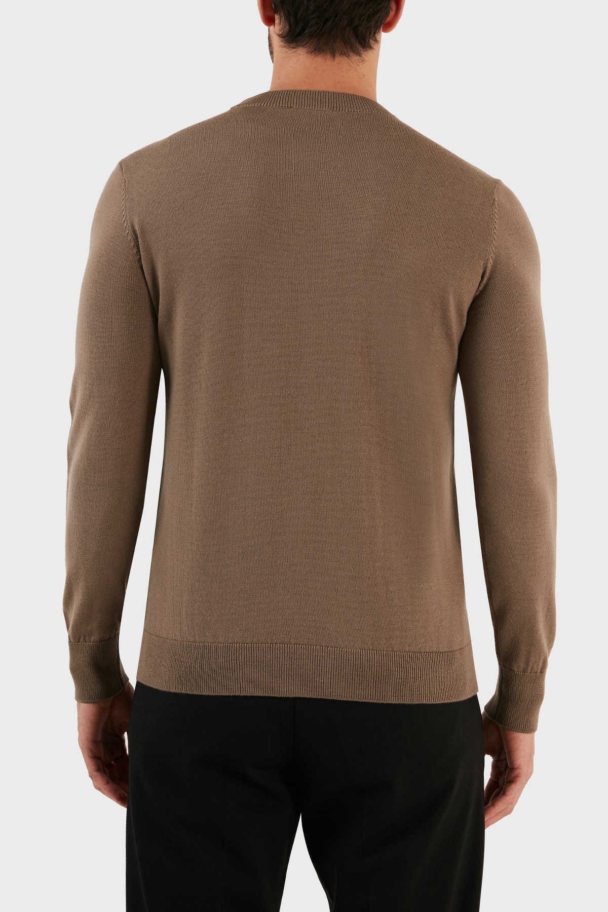 بافت و پلیور Emporio Armani اورجینال مردانه برند آرمانی 6L1MXJ 1MBPZ 0431 Wool Regular Fit Crew Neck Sweater Men's Sweater - تصویر 6